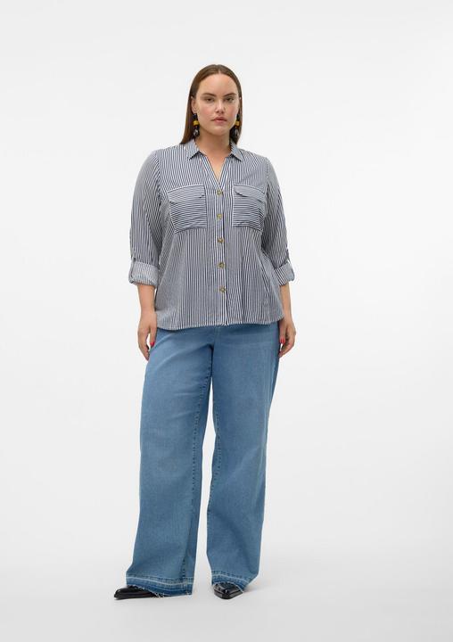 Produktbild Vero Moda Normal geschnitten Hemdkragen Curve Ärmel mit Umschlag Hemd Hemd (52)