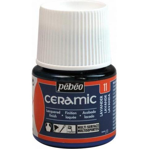 Pebeo, Künstlerfarbe + Bastelfarbe, Keramikfaben (Lavendel, 45 ml)