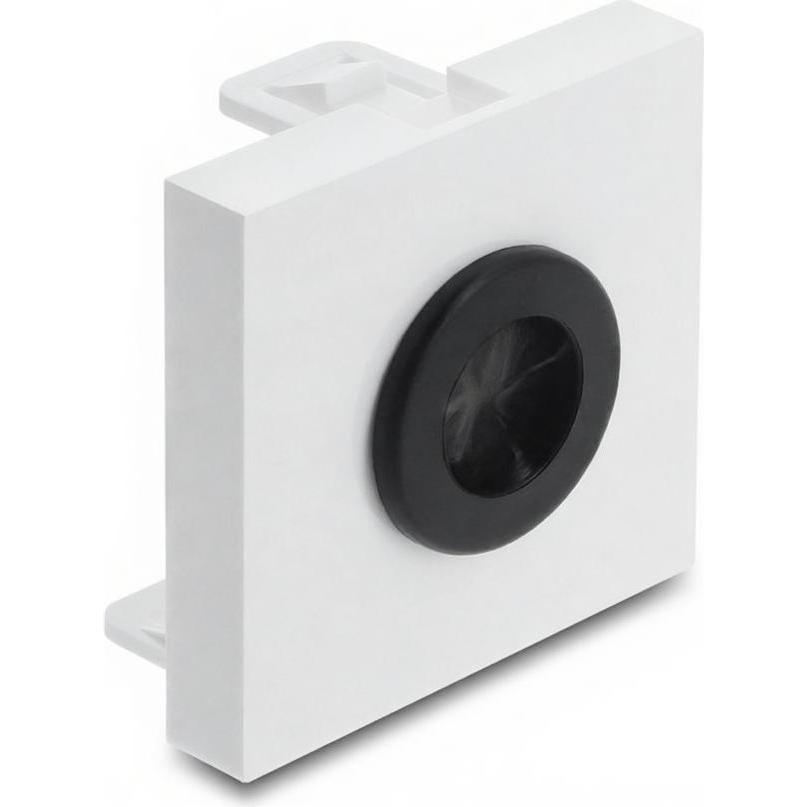 Delock, Canale passacavi, Easy 45 Kabeldurchführung rund Ø 14 mm weiss / schwarz (Foro cavo, 4.50 cm)