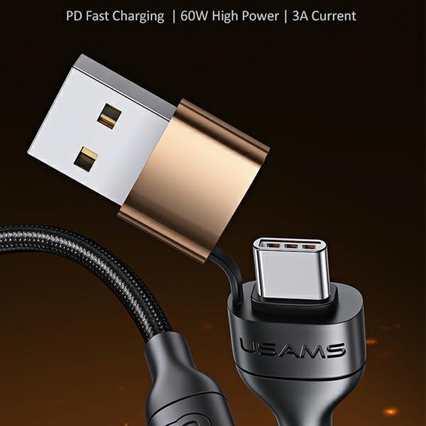 Produktbild Usams USB cable Braided cable U62 2xUSB-C (1.20 m, USB 3.0, 60 W)