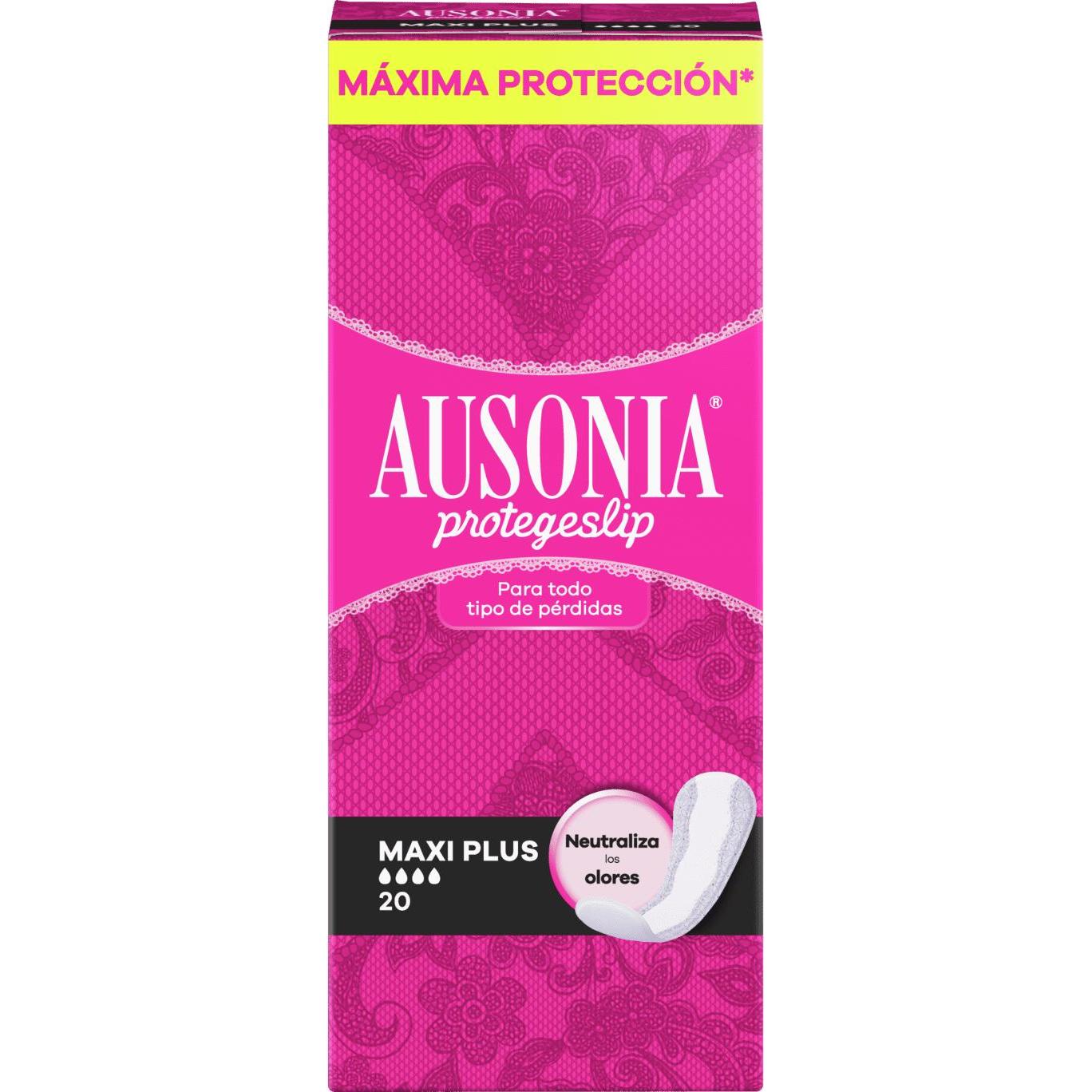 Ausonia, Binden, protegeslip maxiplus 20 uds (20 x, Damenbinden)