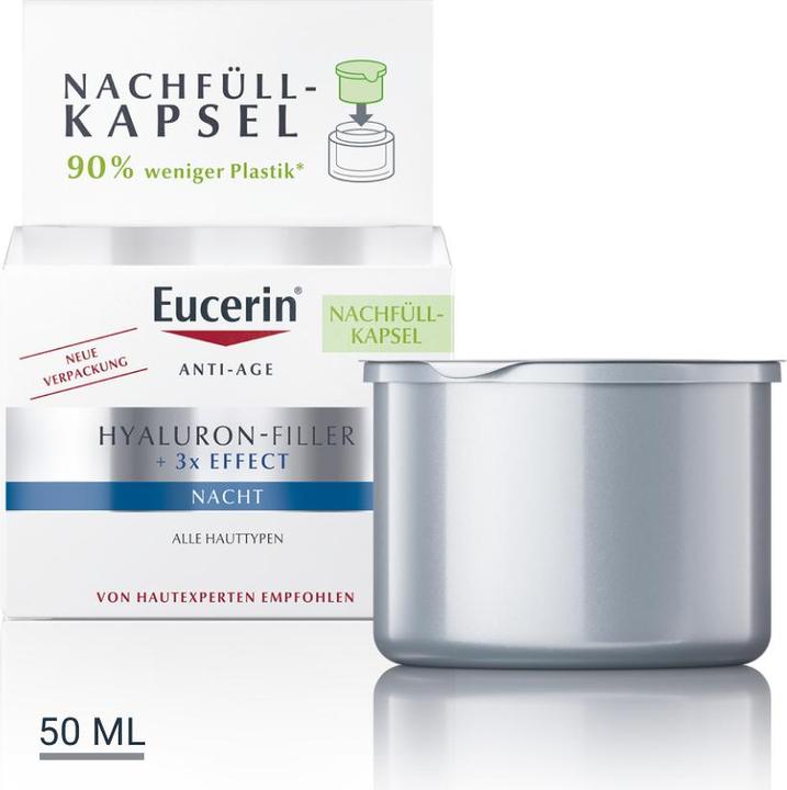 Immagine prodotto Eucerin Capsula di ricarica notturna HYALURON-FILLER + 3x EFFECT (50 ml, Crema notte)
