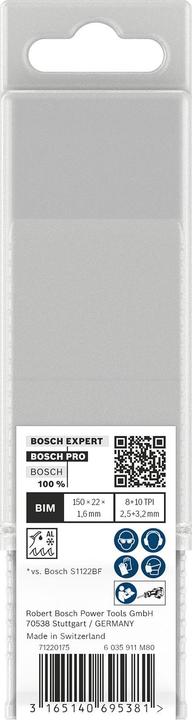 Immagine prodotto Bosch Professional Zubehör Lama PRO per demolizione metalli spessi S930CF, 1,6 x 22 x 150 mm, 25 pezzi.