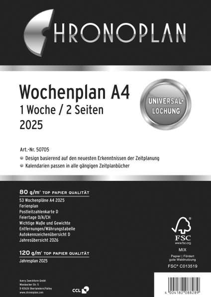 Chronoplan Wochenplan (A4, Deutsch)
