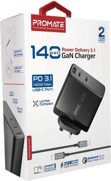Image du produit ProMate Chargeur GaNCharge-140W PD 3.1 (140 W)