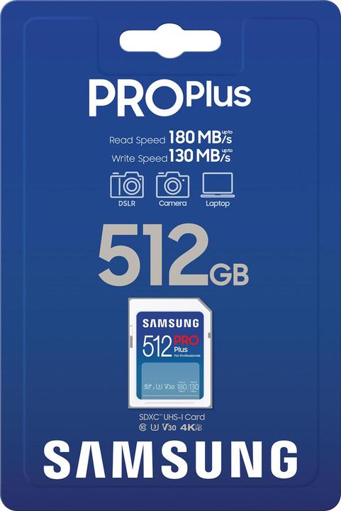 Productafbeelding Samsung PRO Plus (512 GB, SDXC, U3, UHS-I)