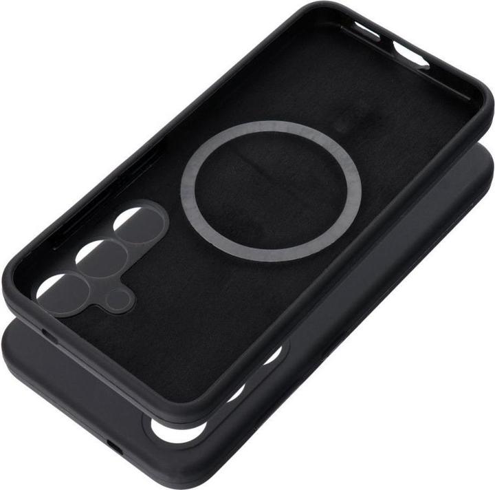 Actual product image OEM Back panel cover Case SILICONE 2mm for SAMSUNG S25 Edge compatible with MagSafe black (Samsung Galaxy S25 Edge)