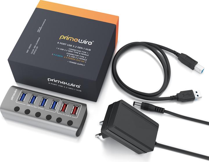 Immagine prodotto Primewire Hub attivo (USB-A, 6 porte)