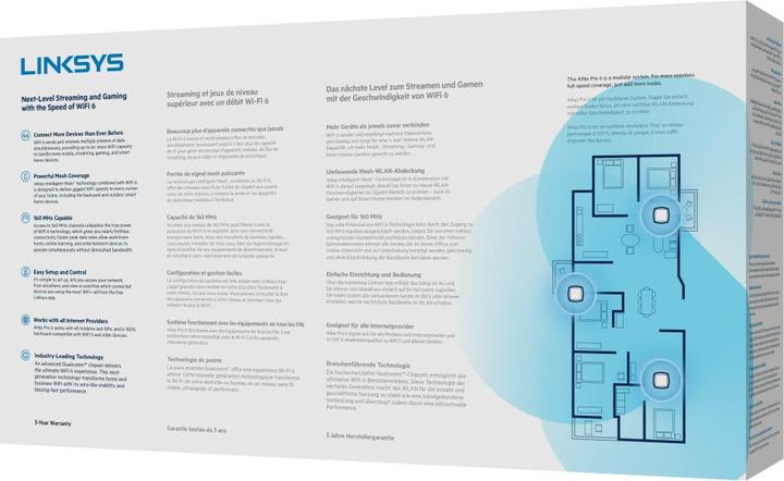 Image du produit Linksys Atlas Pro 6 Dual-Band Mesh WiFi 6-System 3er