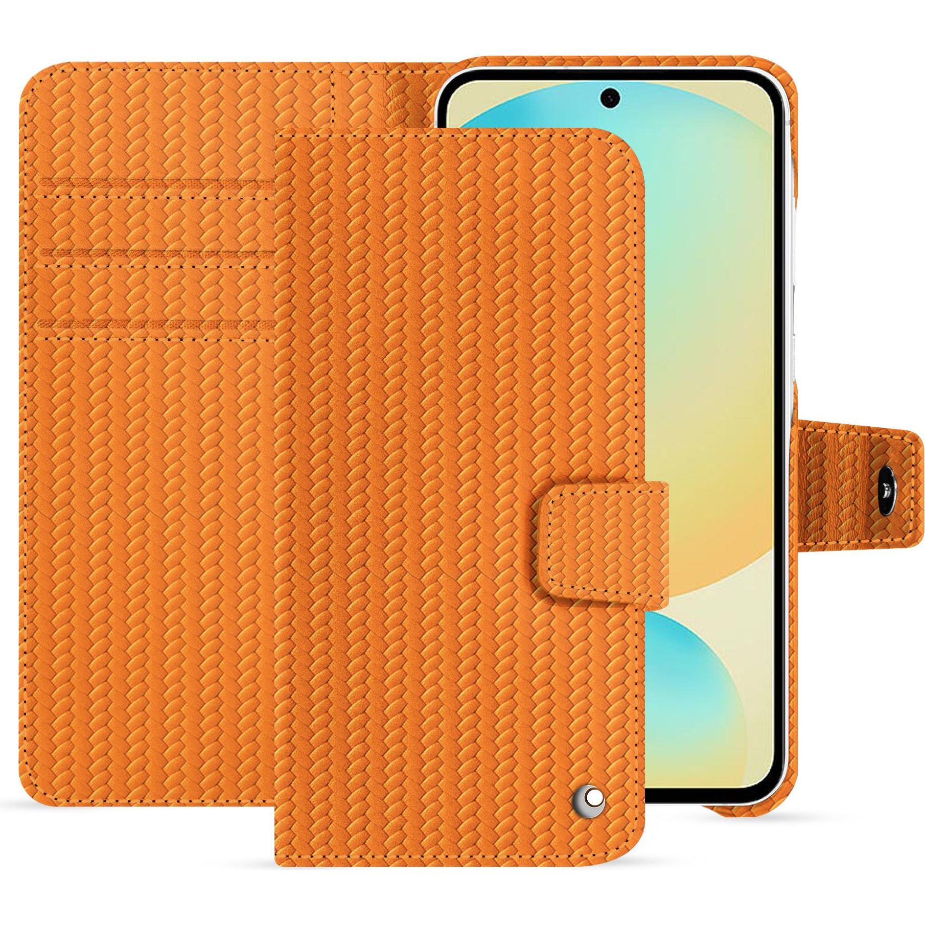 Thumbnail - Noreve Lederschutzhülle FE (Samsung Galaxy S24 FE), Smartphone Hülle, Orange