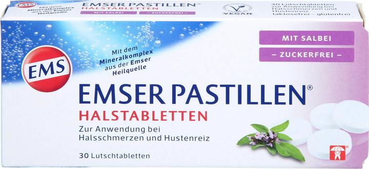 Produktbild Emser Pastillen zuckerfrei mit Salbei (30 Stück)
