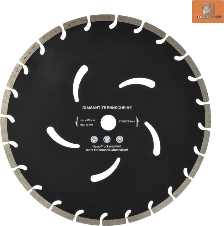 Produktbild GEKO Diamant-Segment-Trennscheibe, 350x10x25,4mm