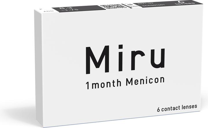 Image du produit Discountlens Miru 1Month Menicon - 6 (6 pièce(s), Lentille mensuelle)