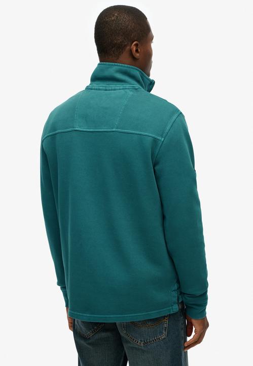 Produktbild Superdry Klassischer Pullover mit halblangem Reissverschluss aus Baumwollpikee (L)