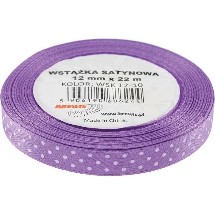 Brewis, Confezione regalo, Lila gepunktetes Satinband 12mmx22m