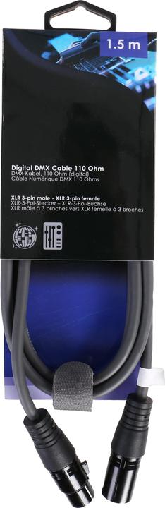 Produktbild Nedis DMX-Adapterkabel | XLR 3-Pin Stecker | XLR 3-Pin Buchse | Vernickelt | 1.50 m | rund | PVC | D (1.50 m, XLR Kabel)