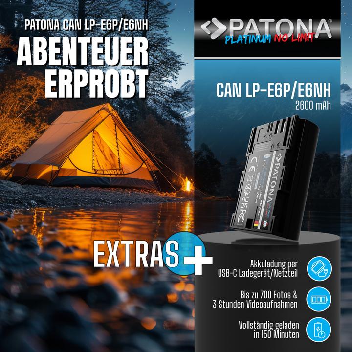 Produktbild Patona LP-E6P Set Ladegerät + 2 Akkus (Akku, Ladegerät)