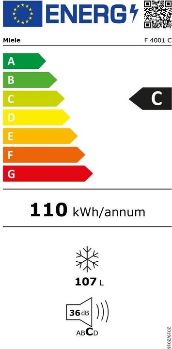 Energie-Label Miele F 4001 C (Freistehend, 107 l)