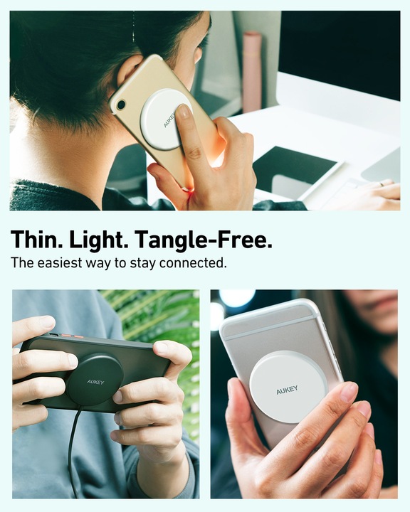 Actual product image Aukey Aircore Magnetic Charger (15 W)