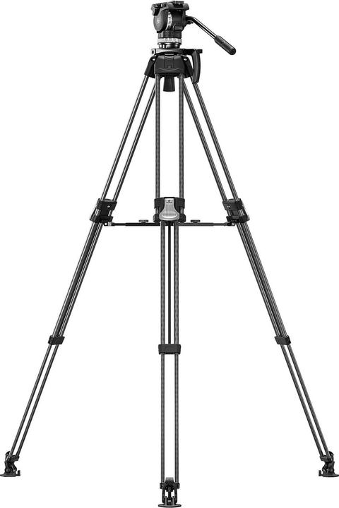Actual product image Leofoto LVF-163C video tripod with FH-10 fluid head (Carbon)