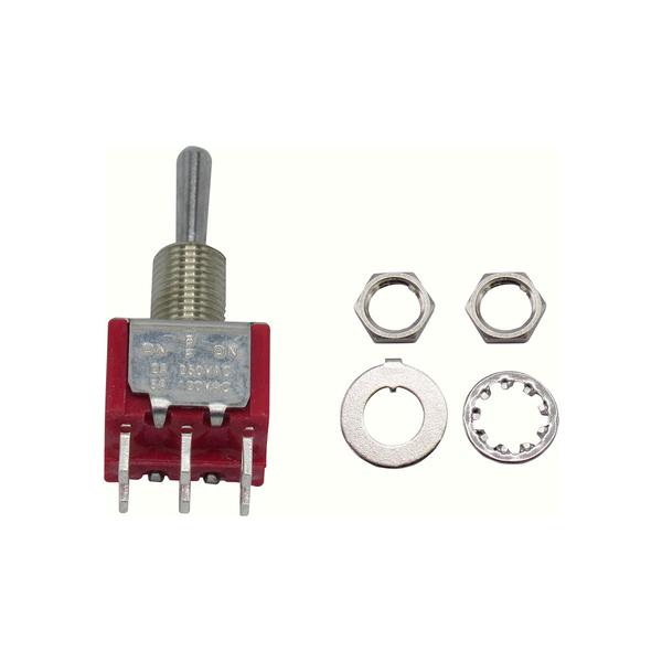 RND Components Miniatur-Kippschalter EIN-AUS-EIN rastend 2 A / 5 A 2 Wechsler, Taster + Schalter
