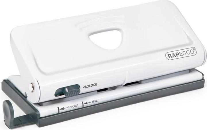 Rapesco Adjustable 6-pocket diary punch 10 sheets, white