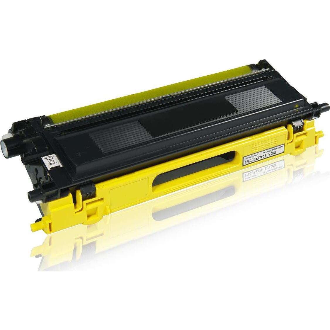 Inkadoo, Toner, Toner kompatibel zu Brother TN-135Y Tonerkartusche, gelb Gelb (Y)