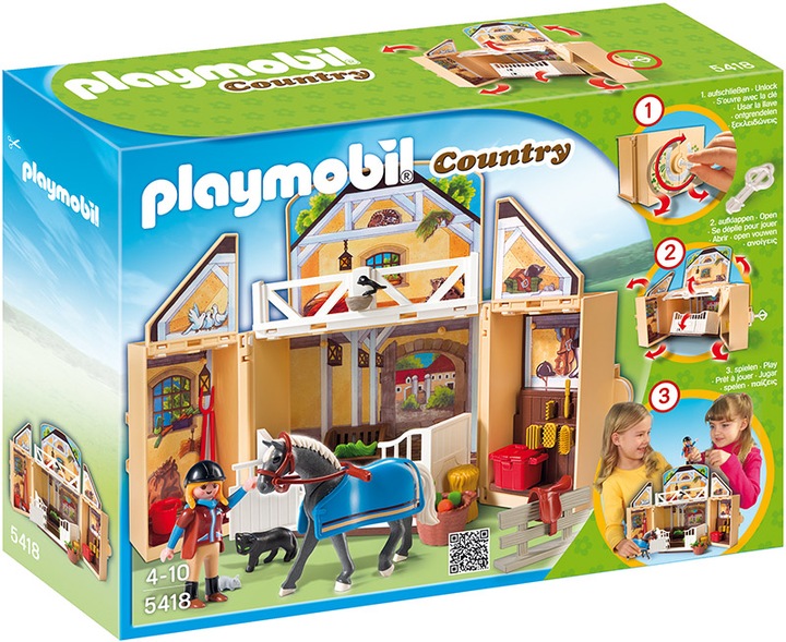 Produktbild Playmobil Aufklapp-SpielBox "Reitstall" (5418)