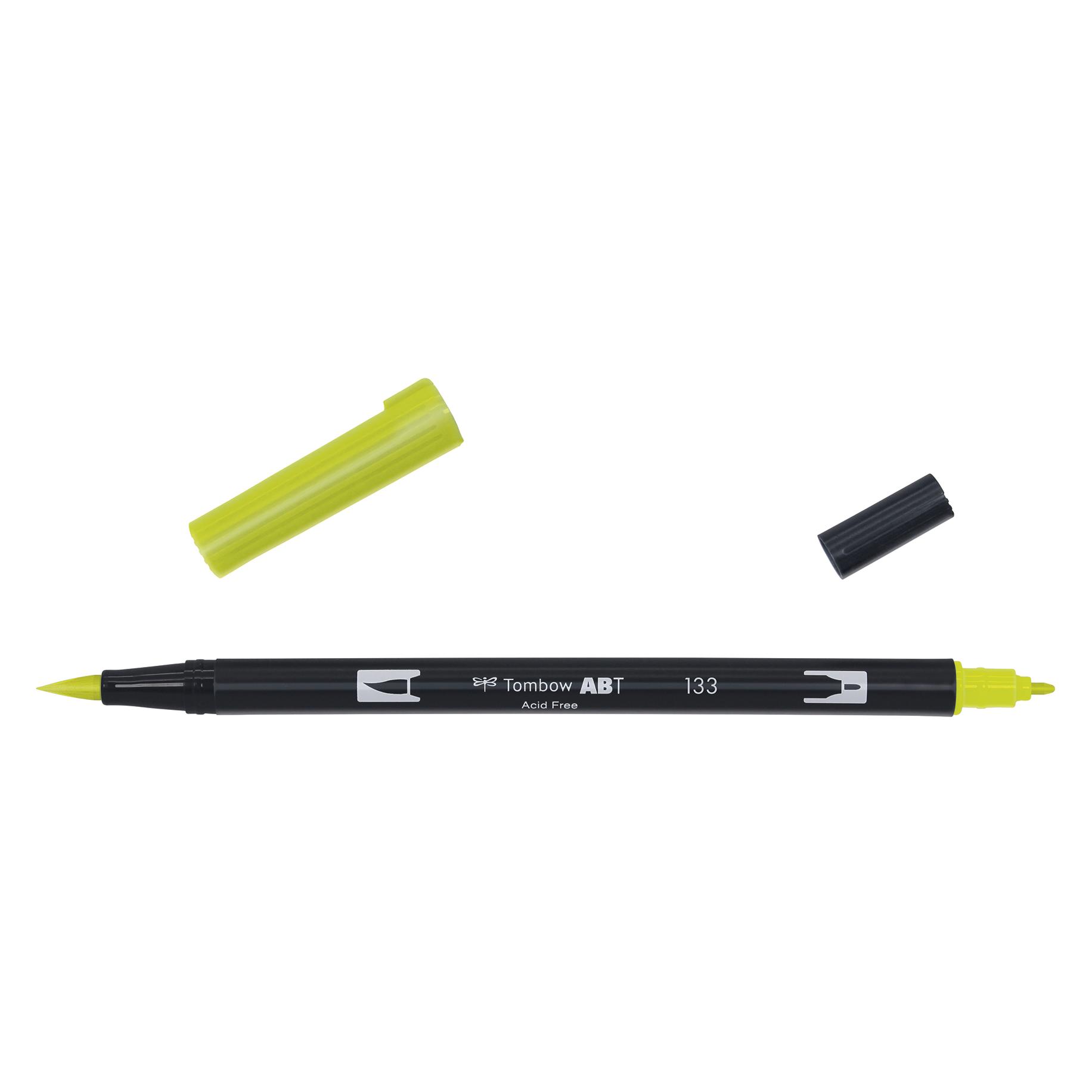 6 X Tombow Dual-Fasermaler Abt Mit Rundspitze/Pinselspitze Chartreuse