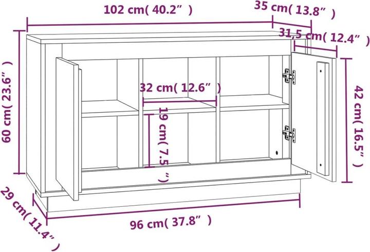 Produktbild vidaXL Raylan (102 x 102 x 60 cm)