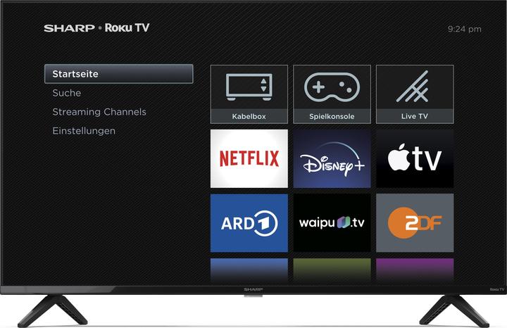 Actual product image Sharp 43GD2225E 43" FHD Roku Smart TV black (43", LCD, Full HD)