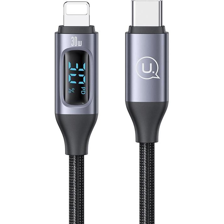 EKO 30W Ladekabel Typ-C auf Lightning 1.2m Modell Display BD mit LED-Bildschirm (1.20 m, USB 3.0), USB Kabel