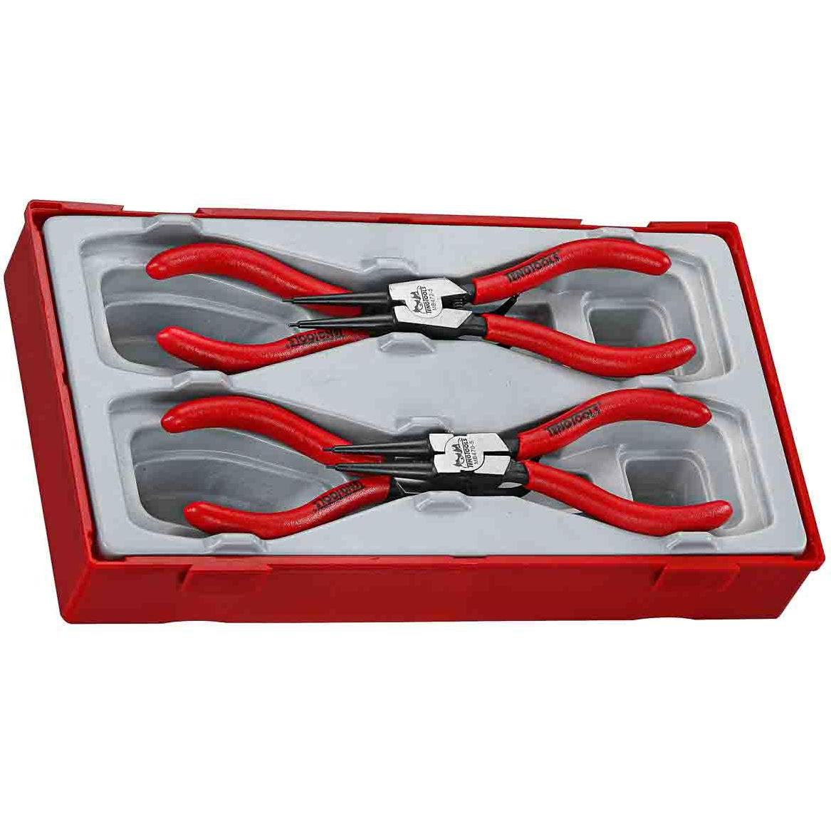 Teng Tools, Zange, Seegerringzange, Zangensatz CrV-Stahl, 250 mm, 4-teilig (250 mm)