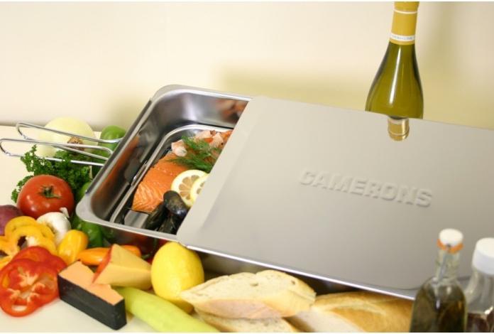 Actual product image Camerons rookoven 38 x 28 cm rvs met 2 bakjes rookhout