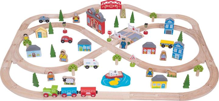 Produktbild Bigjigs Hölzerne Zug legen Sie Stadt und Land