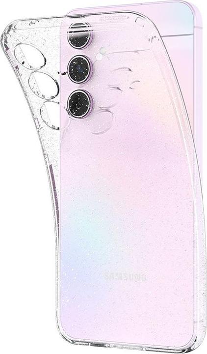 Actual product image Spigen Liquid Crystal case for Samsung Galaxy A55 5G - transparent and glitter (Samsung Galaxy A55)