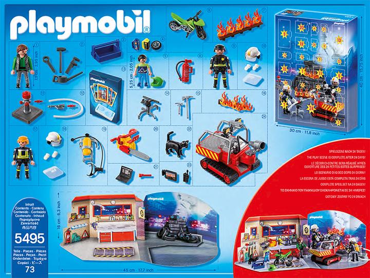 Image du produit Playmobil Calendrier de l'avent "Déploiement des pompiers" avec jeu de cartes