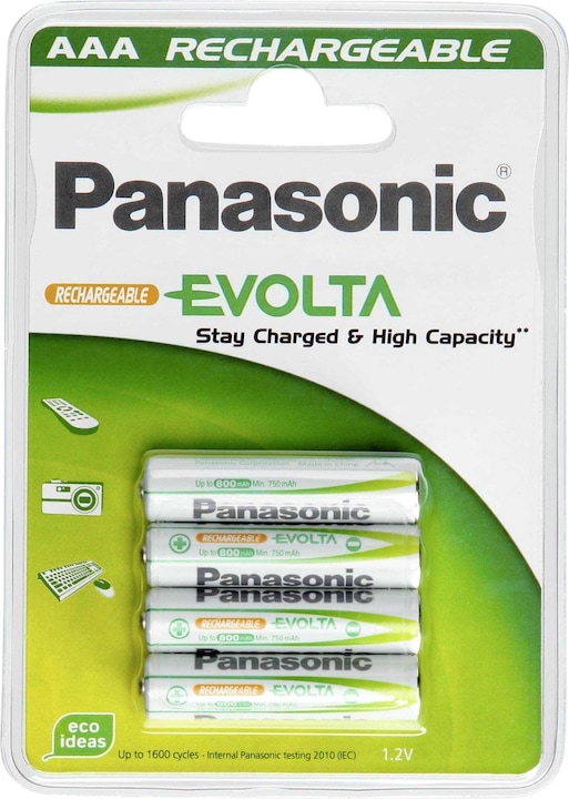 Panasonic Rechargeable (4 Stk., AAA, 750 mAh)