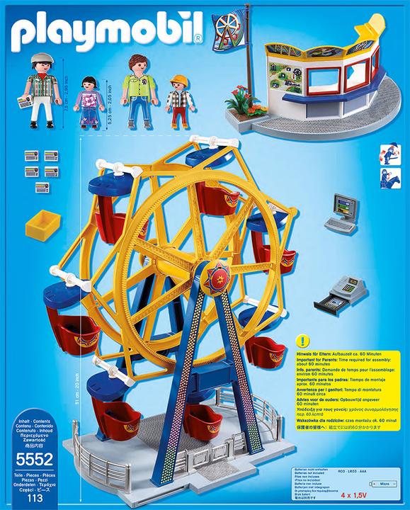 Actual product image Playmobil Ferris wheel with colourful lighting (5552)
