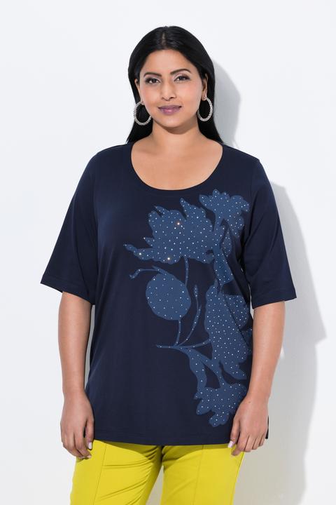 Produktbild Ulla Popken T-Shirt, A-Linie, Rundhals, Halbarm, Pima Cotton (42, 44)