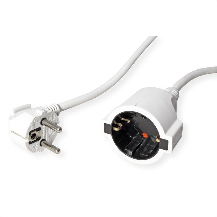 Productafbeelding Bachmann Schuko verlengkabel, 230VAC, wit 3m (3 m, CEE 7/5, CEE 7/7)
