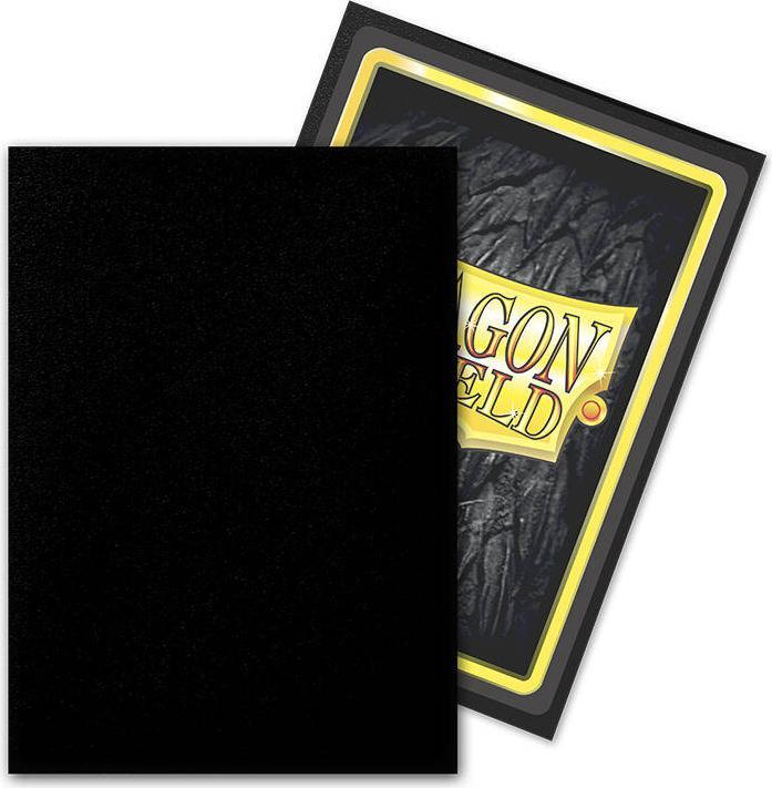 Actual product image Arcane Tinman Dragon Shield Matte Outer Sleeves - Black - Standard Size (100)