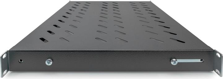 Produktbild Digitus 1HE Fachboden fuer 48,3cm 19Zoll Netzwerkschrank RAL9005 schwarz fuer 600mm tiefe Schraen...