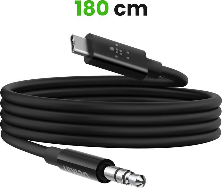 Produktbild Belkin RockStar 3,5mm Aud./USB-C Kabel 0,9m (0.90 m, 3.5mm Klinke (AUX))