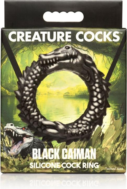 Image du produit Creature Cocks XR Brands - Anneau de Pénis en Silicone Caiman Noir - Noir (0.96 cm)