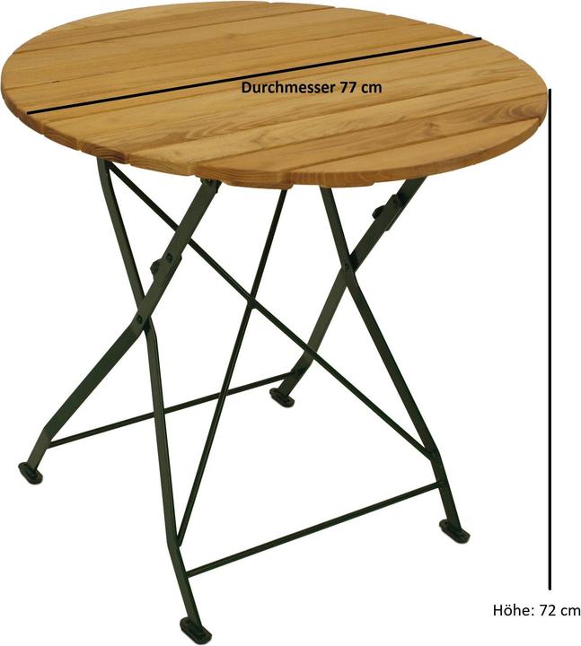 Degamo Folding table BAD TÖLZ round (77 x 72 cm)