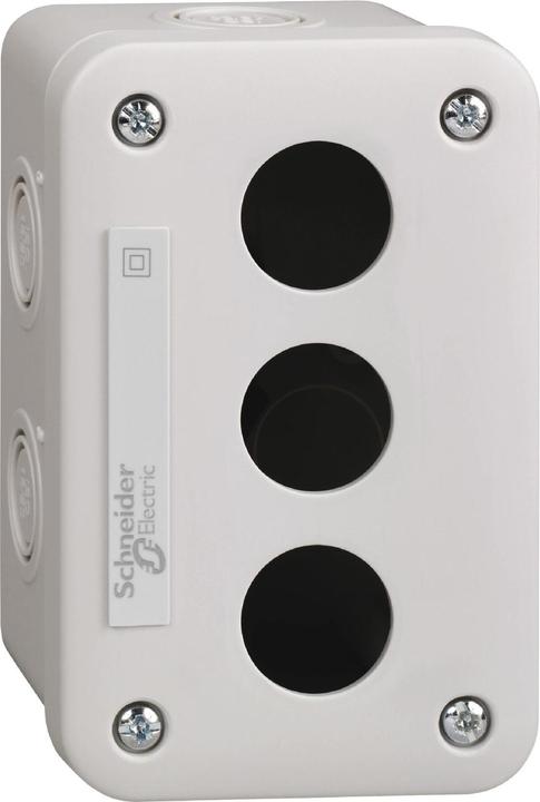 Produktbild Schneider Electric Valdymo kabina tuščia, tuščia, pilka, 3 išpjovos, IP54, 22 mm XALE3 XB7