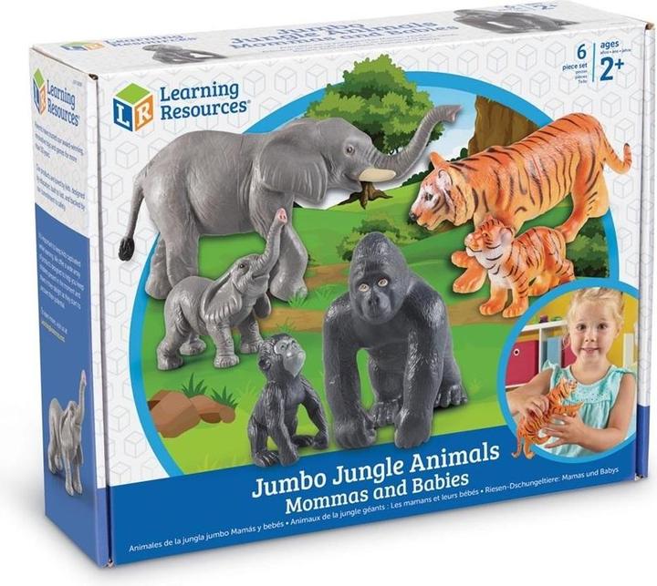 Learning Resources Mother and Baby Jumbo Figure - Jungle Animals (LER0839)