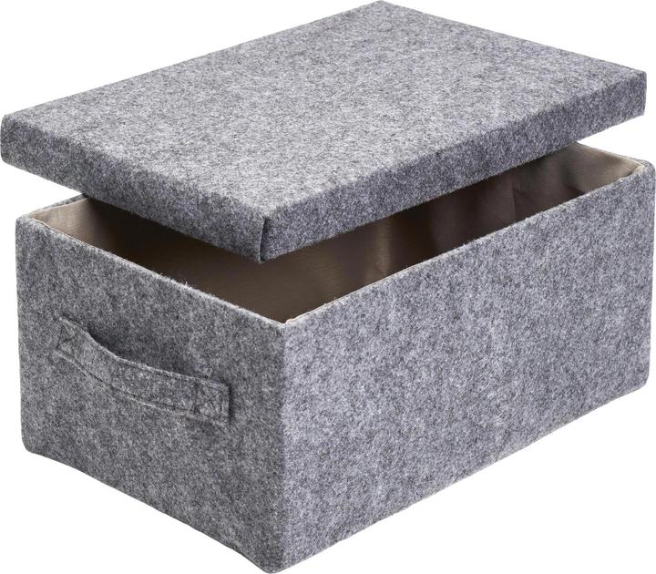 Actual product image Diaqua Storage Box Stone 31 x 21 x 14 cm, Grey (31 cm, 10.56 l, 1x)