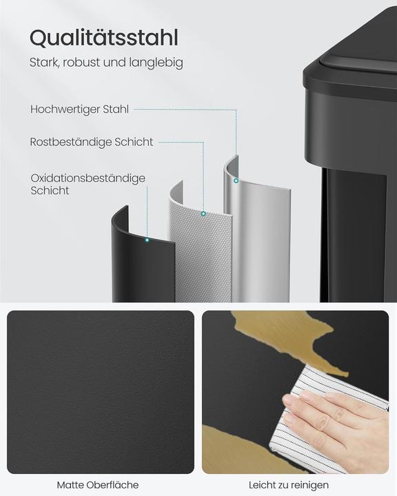 Produktbild Songmics LTB544B02 Mülltrennsystem mit 2 Fächern (30 l)